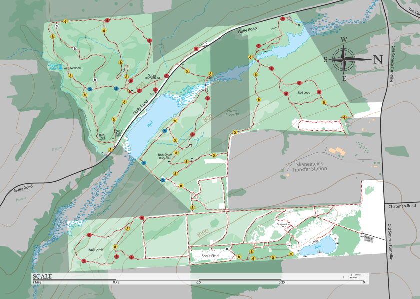 Skaneateles Conservation Area trai map