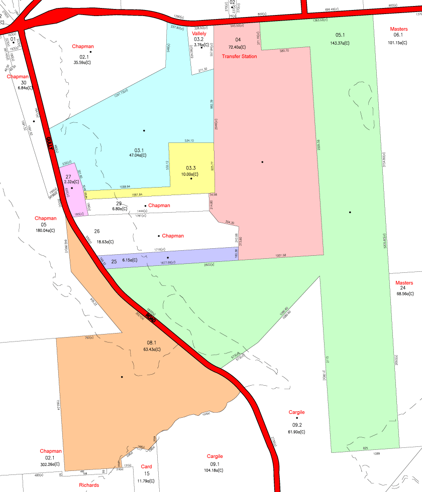 The Federal Farm and Gully Road areas.