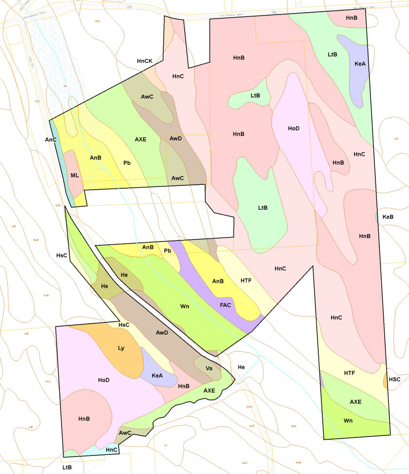 Skaneateles Conservation Area Soil Types
